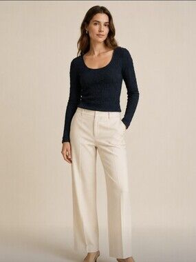 Stine Goya Illum Daisy Blouse Navy Small NWOT